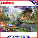 Full Embroidery DIY Printed Canvas Landscape Pattern 11CT Needlework Set Decor