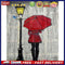 Umbrella Girl Oil Paint By Number Set DIY Coloring Drawing Hand Painted Wall Art