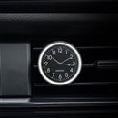 1X Black Luminous Pocket Mini Quartz Analog Watch Stick-On Clock Car Accessories