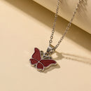 Colorful Butterfly Necklace Women Alloy Holiday Street Clavicle Chain Penda