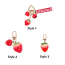 Cute Bells Fruit Shape Love Heart Key Holder Buckle Keyring Strawberry Keychain