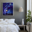 Girl and Planet Oil Paint By Numbers Kits Canvas Drawing DIY Coloring Pictures