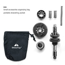 Outdoor Hiking Kits Storage Bag Camping Nail Wind Rope Buckle Pouch (Black)