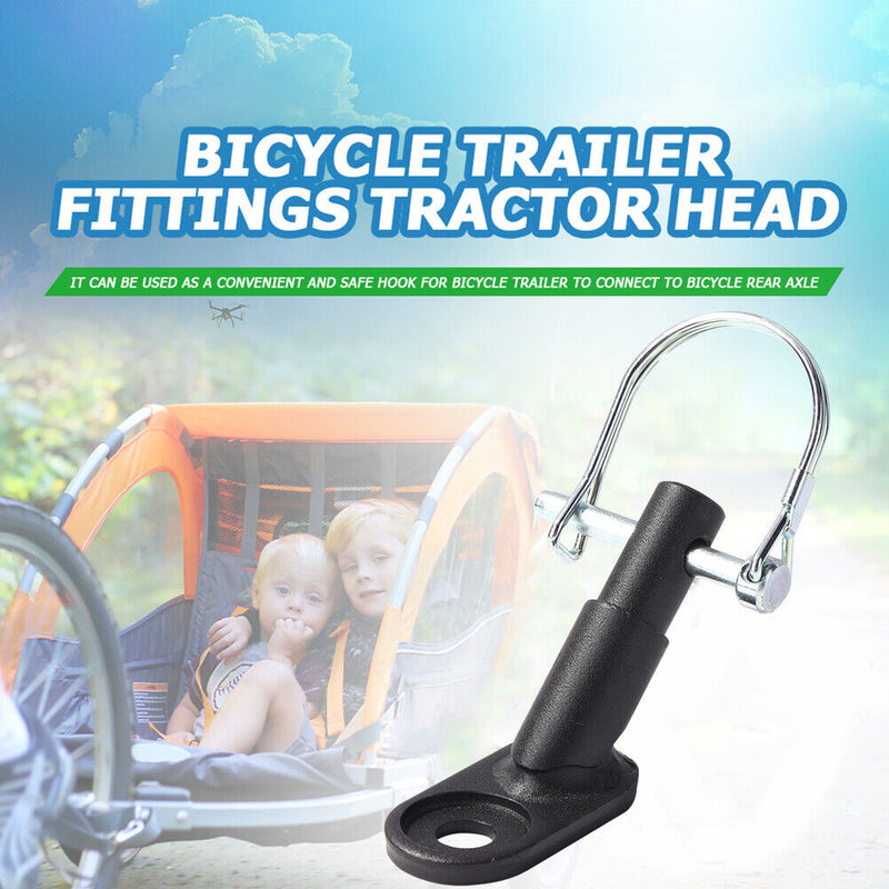 Bicycle Trailer Hitch Coupler Set Bike Children Trailer Traction Head Towbar