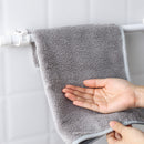 Hanging Rod Clip Towel Bar Hanger 2pcs Self Adhesive Clamp Hooks Bathroom Clip