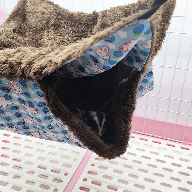 Small Animal Hammocks Hideout for Ferret Hanging Hammock Rat Bed Sleeping B