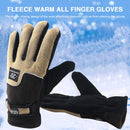 1 Pair Cycling Full Finger Fleece Gloves Anti-Freeze Gloves (Men Coffee) Newly