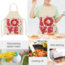 Kitchen Linen Apron LOVE Print Home Restaurant Cooking Baking Bib Oil-proof