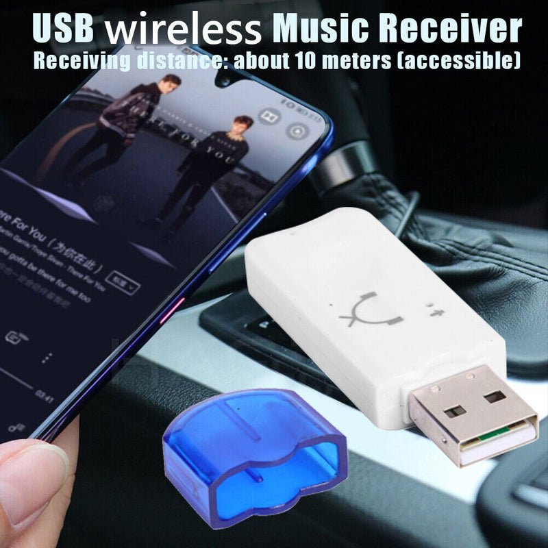 BT-470 USB Bluetooth Stereo Audio Adapter Dongle Wireless Music Receiver Car Kit