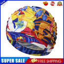 Long Hair Swim Cap Pleated Stretch Elastic Nylon Swimming Cap for Women (C)