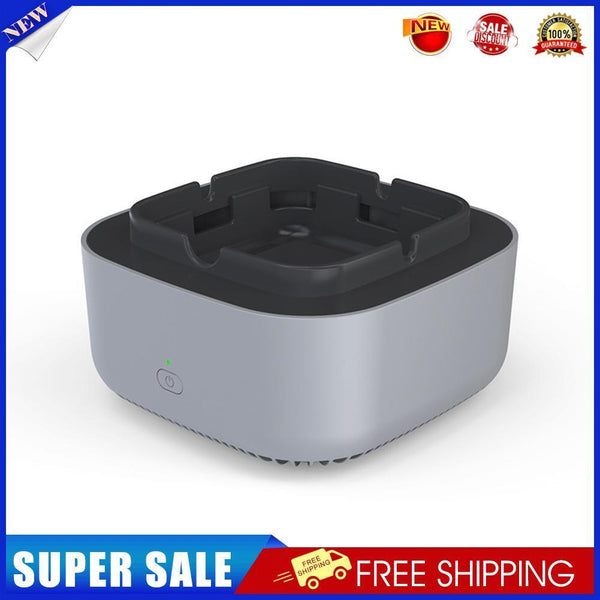 Smokeless Ashtray Air Purifier 360 Degree Surround Smoke Remover (Grey)