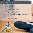 Orgonite Pyramid Amethyst Peridot Healing Crystal Energy Orgone Crafts (B) Newly