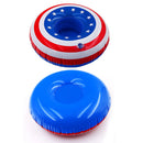 US Flag Inflatable Cup Drink Holder Swimming Pool Coasters Float Bathing Toys