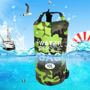 Waterproof Swimming Bag Camouflage Outdoor Camping Dry Sack (10L Green) Newly
