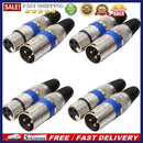 8pcs 3Pin XLR Connector Microphone Plug Male Female Adapter MIC Wire Connec