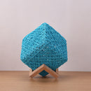 LED Square Bamboo Rattan Night Light Room Starry Sky Project Lamp (Blue) Newly