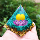 Crystal Orgonite Pyramid Healing Energy Reiki Chakra Home Office Decor (G)