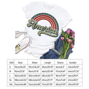 Independence Day America Print Tea T-Shirt (White M)
