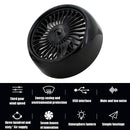 Car Fan 3-Speed 7-Blade USB Air Vent Clip Fan for 12V 24V Vehicle (Black)
