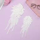 Party Gown Angel Wing Applique Sewing Flower Collar Patch White Embroidery