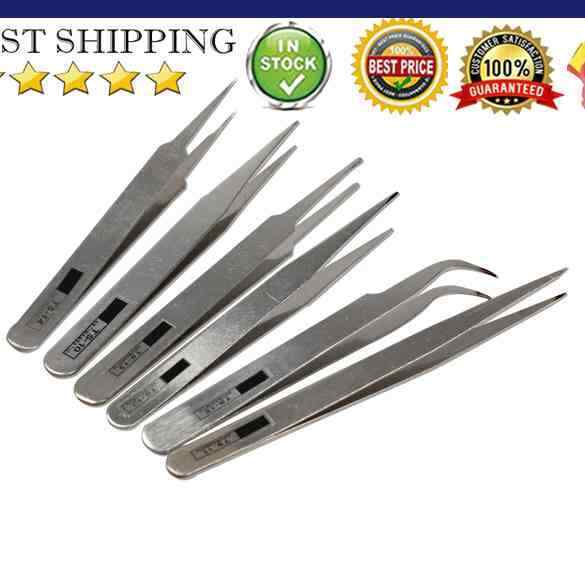 6pcs Industrial Tweezer Maintenance Repair Tool Kit TS10-15