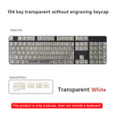 104pcs Transparent Mechanical Keyboard Keycaps Computer Key Cap Set (White)