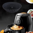 Silicone Air Fryer Liner Food Grade Non-Stick Fryer Basket Oil Mat (Black)