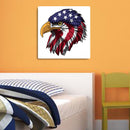 Hand Painted on Canvas DIY Flag Eagle Oil Paint By Numbers Drawing Kit Ornaments
