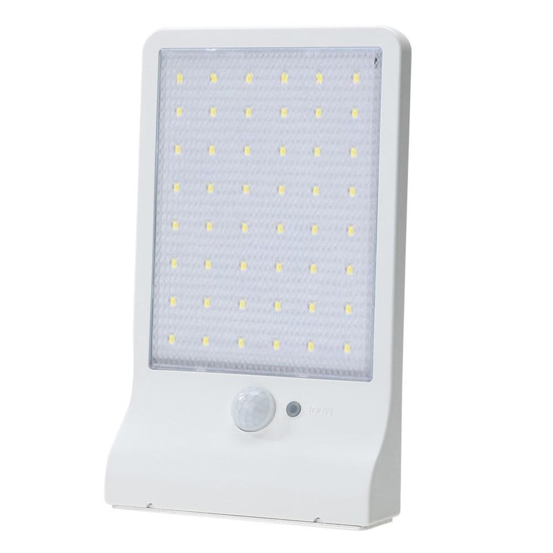 Solar LED Wall Lamp IP65 Human Induction Sensor White Light Outdoor (White)