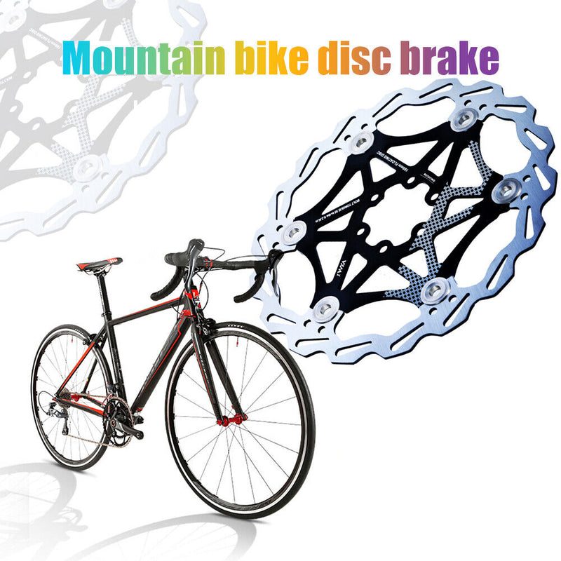Mountain Bike Bicycle Floating Disc Brake Rotor Cycling Parts (160mm Black)