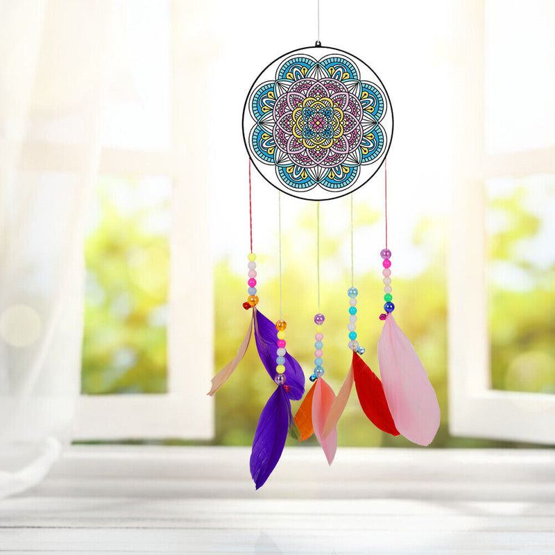 Rhinestone Picture Wind Chime Dream Catcher DIY Craft Hanging Pendant Mosaic