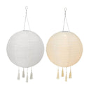 LED Round Solar Decorative Lantern Hanging Garden Yard Lighting (White)