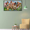 Animal Family Oil Paint By Numbers Kits Canvas DIY Picture Hand Painted Drawi