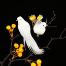 12pcs Artificial Foam Simulated Bird DIY Craft Home Party Wedding Ornament Props