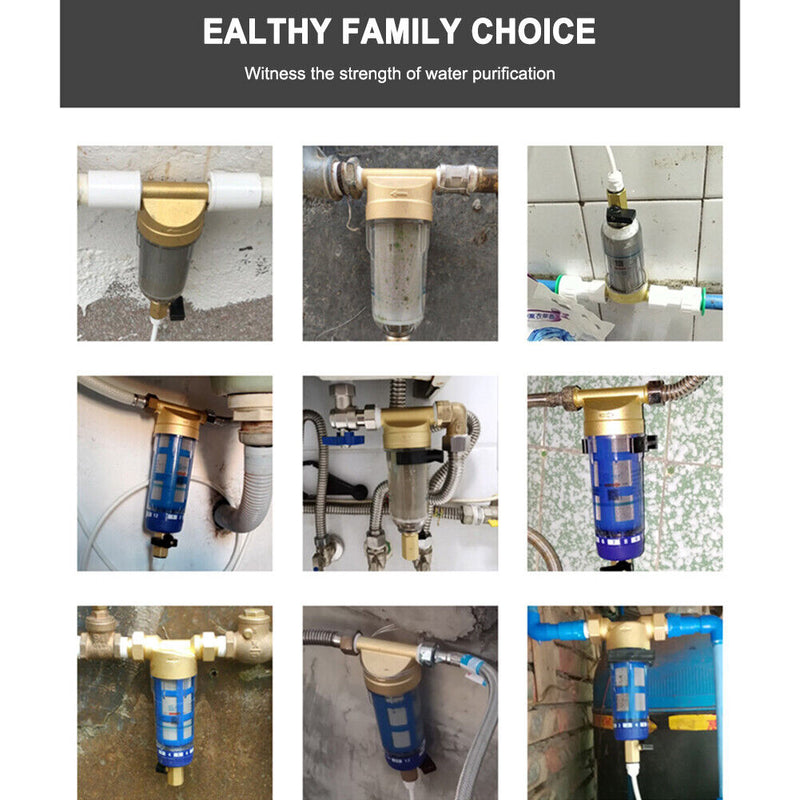 Copper Faucets Front Purifier Household Tap Water Heater Pre-Filter (20mm) Newly