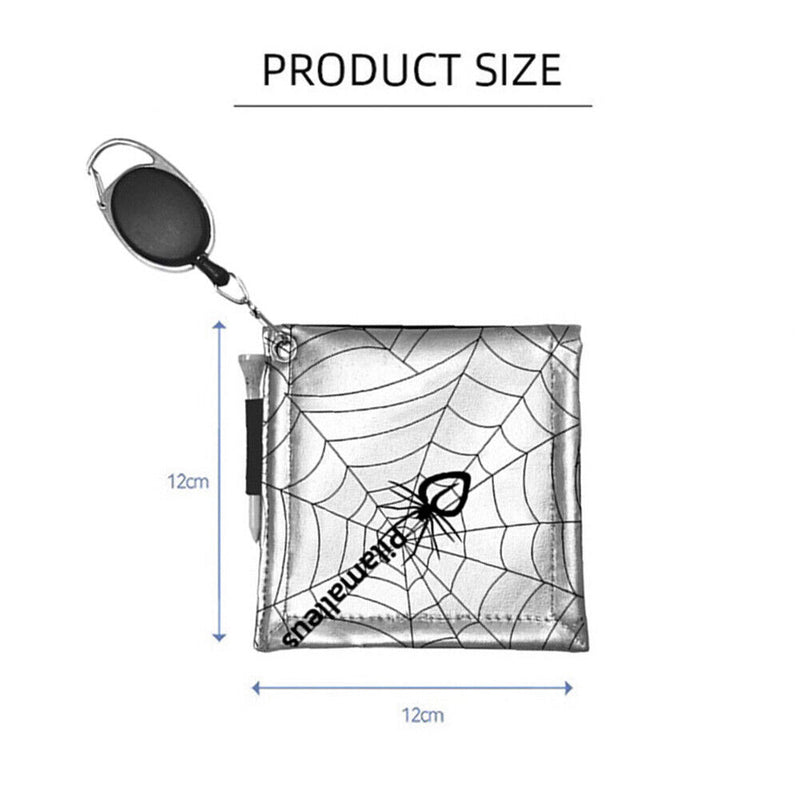 Square Golf Ball Cleaning Towel w/ Keychain Buckle Golf Balls Club Head Clean