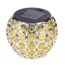 Solar LED Hollow Hanging Ball Light Outdoor Waterproof Garden Lamp (Yellow)