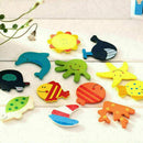 12pcs Fridge Magnet Wooden Cartoon Animals Novelty Colourful Best Kid's R5F2