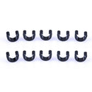 10pcs Bike Bicycle C-Clips Buckle Hose Brake Gear Cable Housing Guide(Black