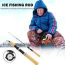 Portable Winter Ice Fishing Rod with Fishing Reel Sea Fishing Pole (0.6m) Newly