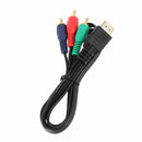 Out Black Adapter VGA Cord HDMI Male To 3 RCA Adapter Video Audio AV Cable