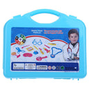 15pcs Children Doctor Pretend Play Portable Suitcase Medical Tools(Green)
