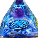 Crystal Orgonite Pyramid Healing Energy Reiki Chakra Home Office Decor (F)