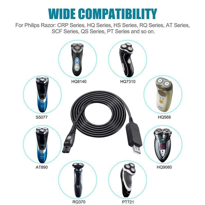 Power Cord for Philip HQ850 for Philip One Blade Shaver Charger Razor Charger
