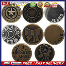 Button for Jeans 17mm No-Sew Buttons Replacement Kit Fits to Jacket Pants Bag