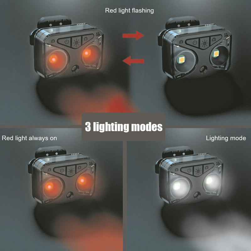 720P Mountain Bike Rearview Recorder 2 in 1 Waterproof Video Camera + LED Lights