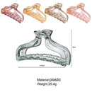 Fashion Women Clear Hollow Hair Clamps Ponytail Claw Hair Accessories (06) Newly