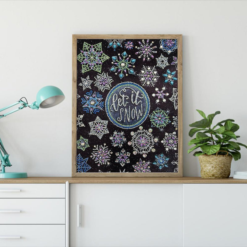 5D DIY Special Shaped Diamond Painting Snowflake Cross Stitch Craft Kit Wall Art