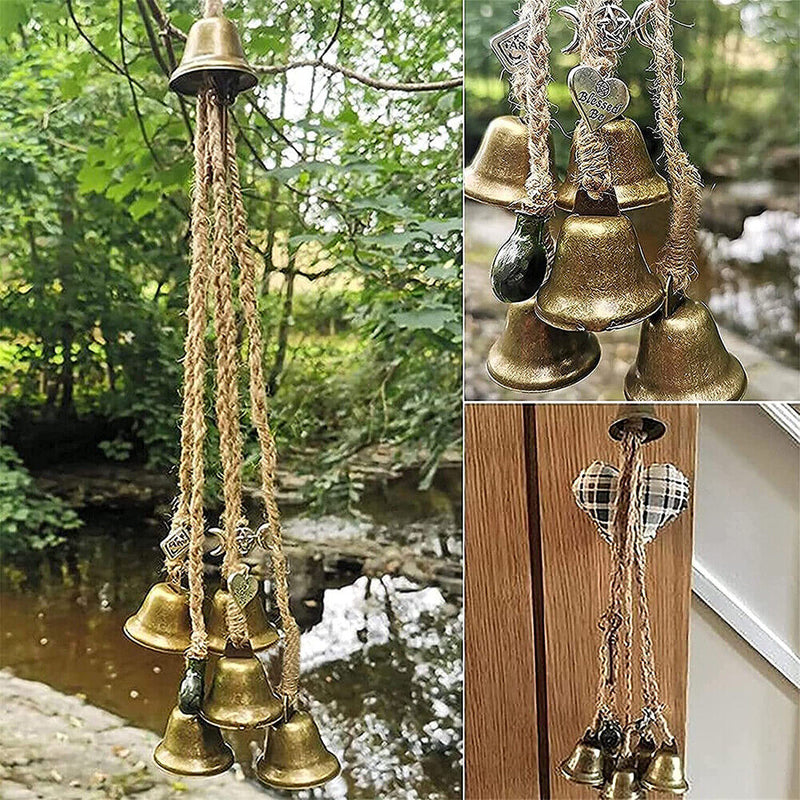 Wind Chimes Witch 6 Bells Amulet Set 27 Inch Window Balcony Pendant Witchcraft