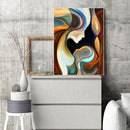 Diamond Round 5D DIY Mosaic Painting Kit Abstract Woman Full Drill Picture Craft